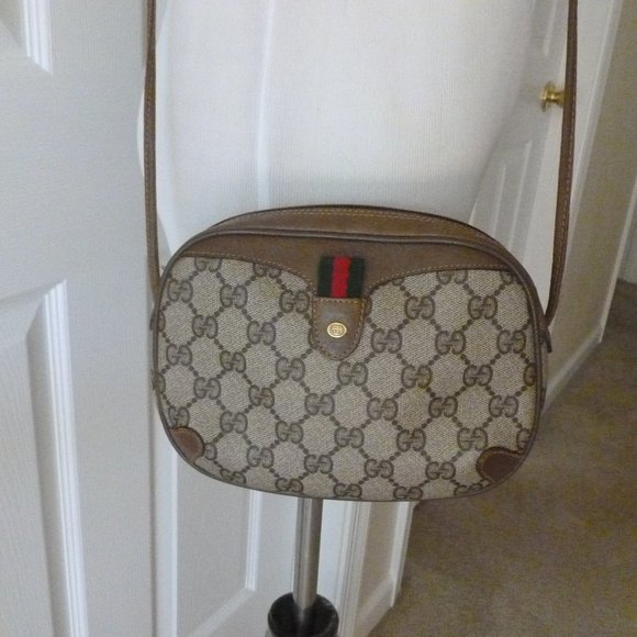 Gucci GG Web Coated Canvas Striped Crossbody Bag - Picture 2 of 14